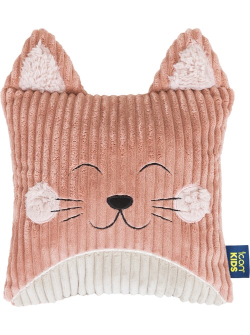 Pouf fauteuil enfant avec coussin animal assorti en velours côtelé - icon - Kiabi