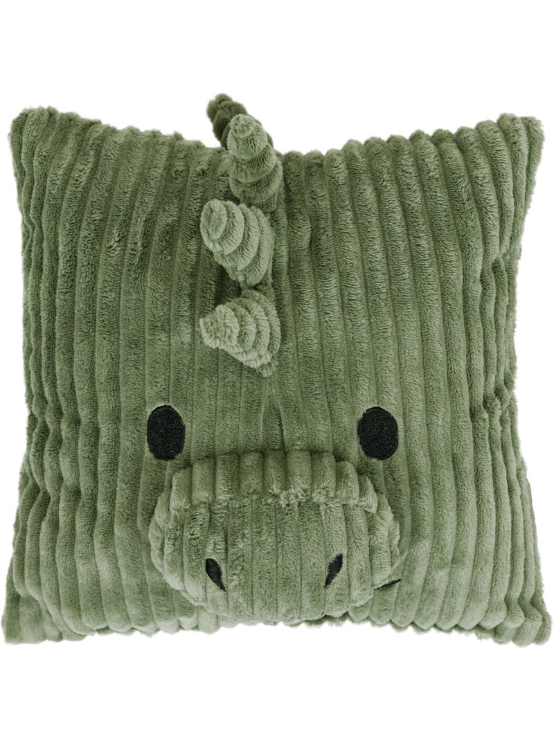 Pouf fauteuil enfant avec coussin animal assorti en velours côtelé - icon Vert Sauge - Kiabi