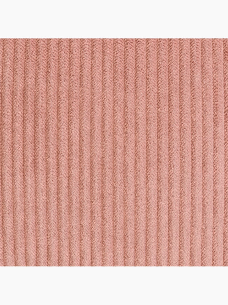 Pouf fauteuil enfant avec repose-pied carré assorti en velours côtelé - icon Rose clair - Kiabi