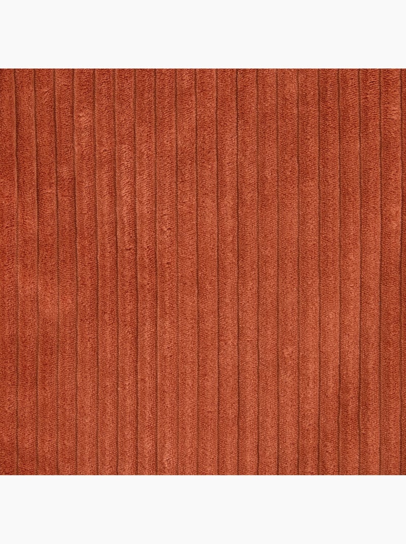 Pouf fauteuil enfant avec repose-pied carré assorti en velours côtelé - icon Terracotta - Kiabi