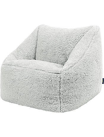 Pouf fauteuil enfant en polaire peluche douce - icon
