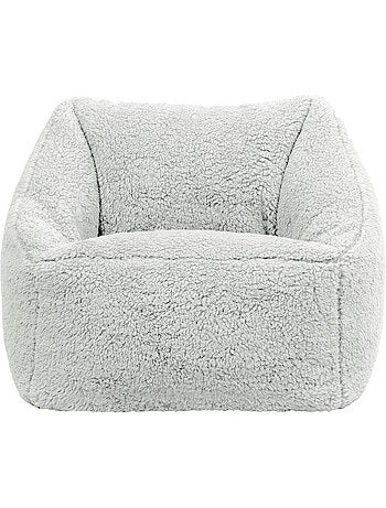 Pouf fauteuil enfant en polaire peluche douce - icon