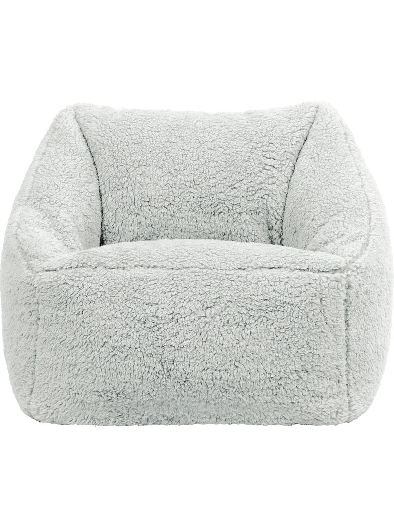 Pouf fauteuil enfant en polaire peluche douce - icon Gris clair - Kiabi