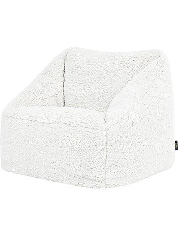 Pouf fauteuil enfant en polaire peluche douce - icon