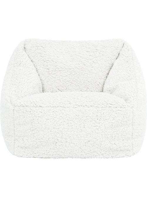 Pouf fauteuil enfant en polaire peluche douce - icon - Kiabi