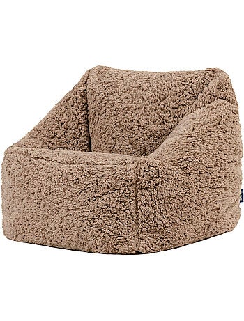 Pouf fauteuil enfant en polaire peluche douce - icon