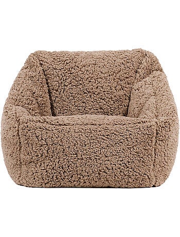 Pouf fauteuil enfant en polaire peluche douce - icon