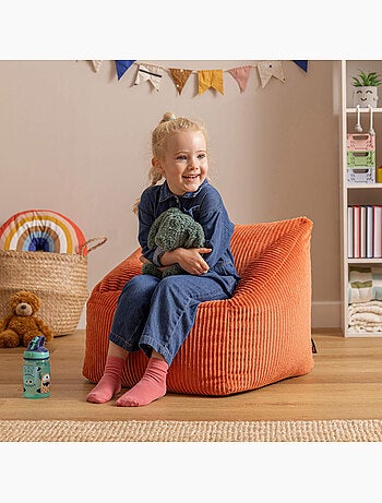 Pouf fauteuil enfant en velours côtelé - icon