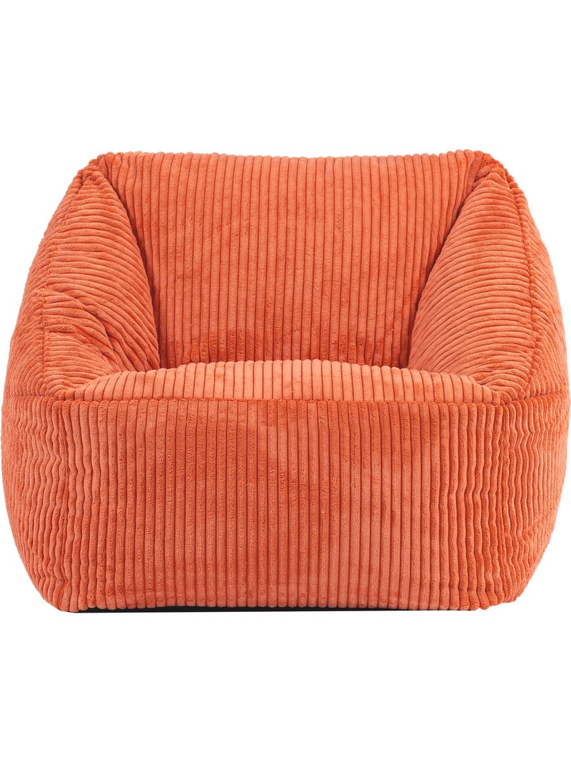 Pouf fauteuil enfant en velours côtelé - icon Terracotta - Kiabi