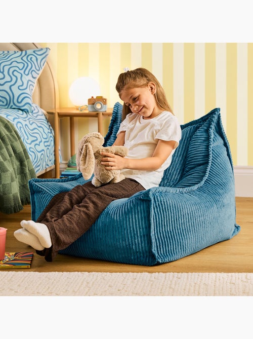 Pouf fauteuil grand enfant en velours côtelé - icon - Kiabi