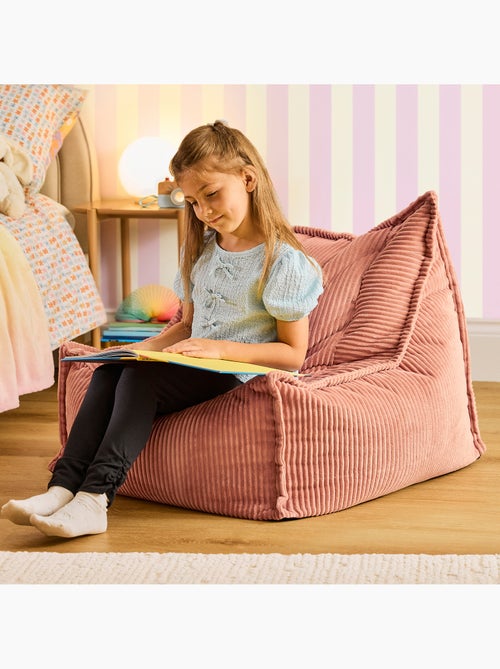 Pouf fauteuil grand enfant en velours côtelé - icon - Kiabi