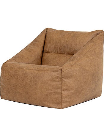 Pouf fauteuil salon natalia en imitation cuir, végan - icon