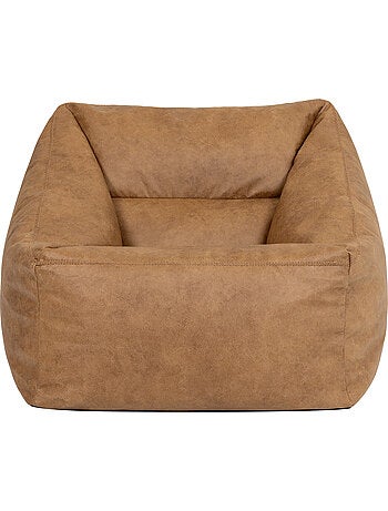 Pouf fauteuil salon natalia en imitation cuir, végan - icon