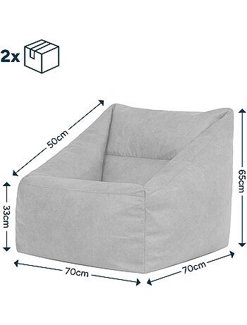 Pouf fauteuil salon natalia en imitation cuir, végan - icon