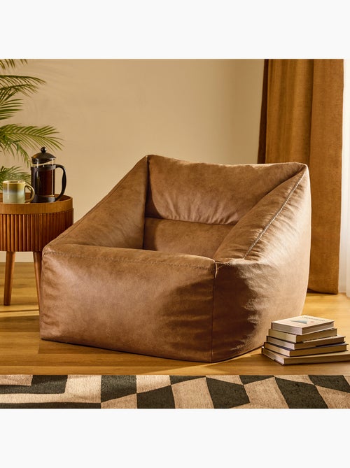 Pouf fauteuil salon natalia en imitation cuir, végan - icon - Kiabi