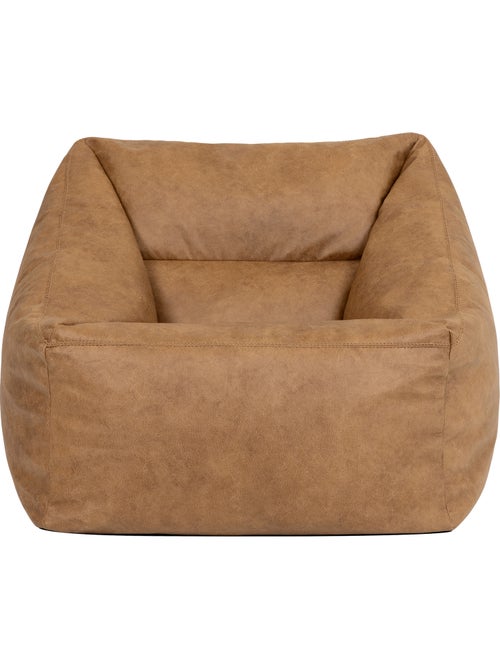 Pouf fauteuil salon natalia en imitation cuir, végan - icon - Kiabi
