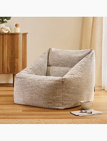 Pouf fauteuil salon natalia en tissu tissé - icon