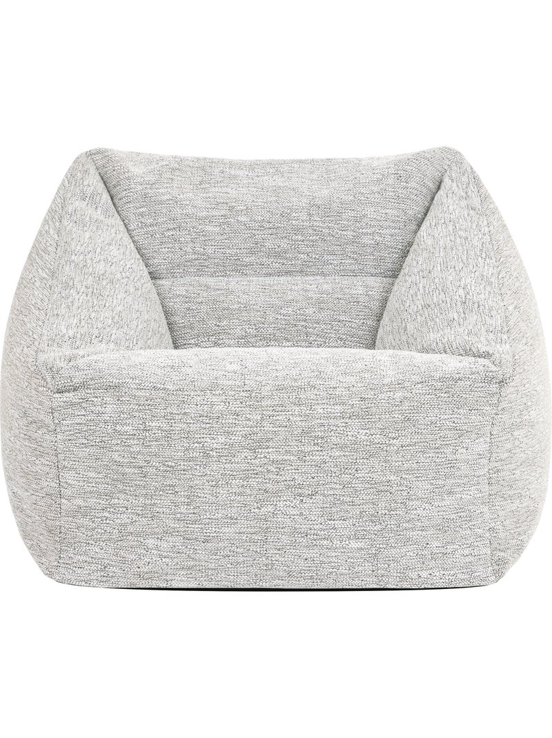 Pouf fauteuil salon natalia en tissu tissé - icon Beige chiné - Kiabi
