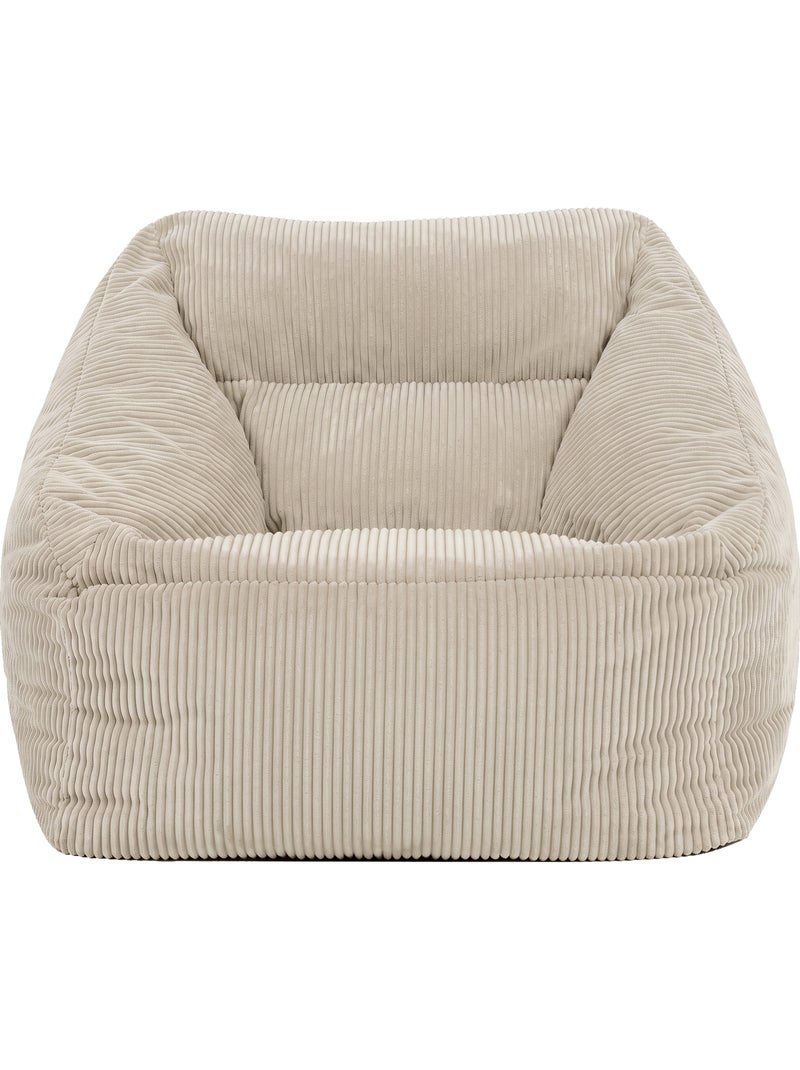 Pouf fauteuil salon natalia en velours côtelé - icon Beige - Kiabi