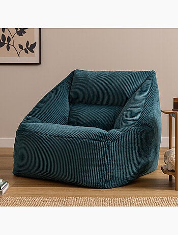 Pouf fauteuil salon natalia en velours côtelé - icon