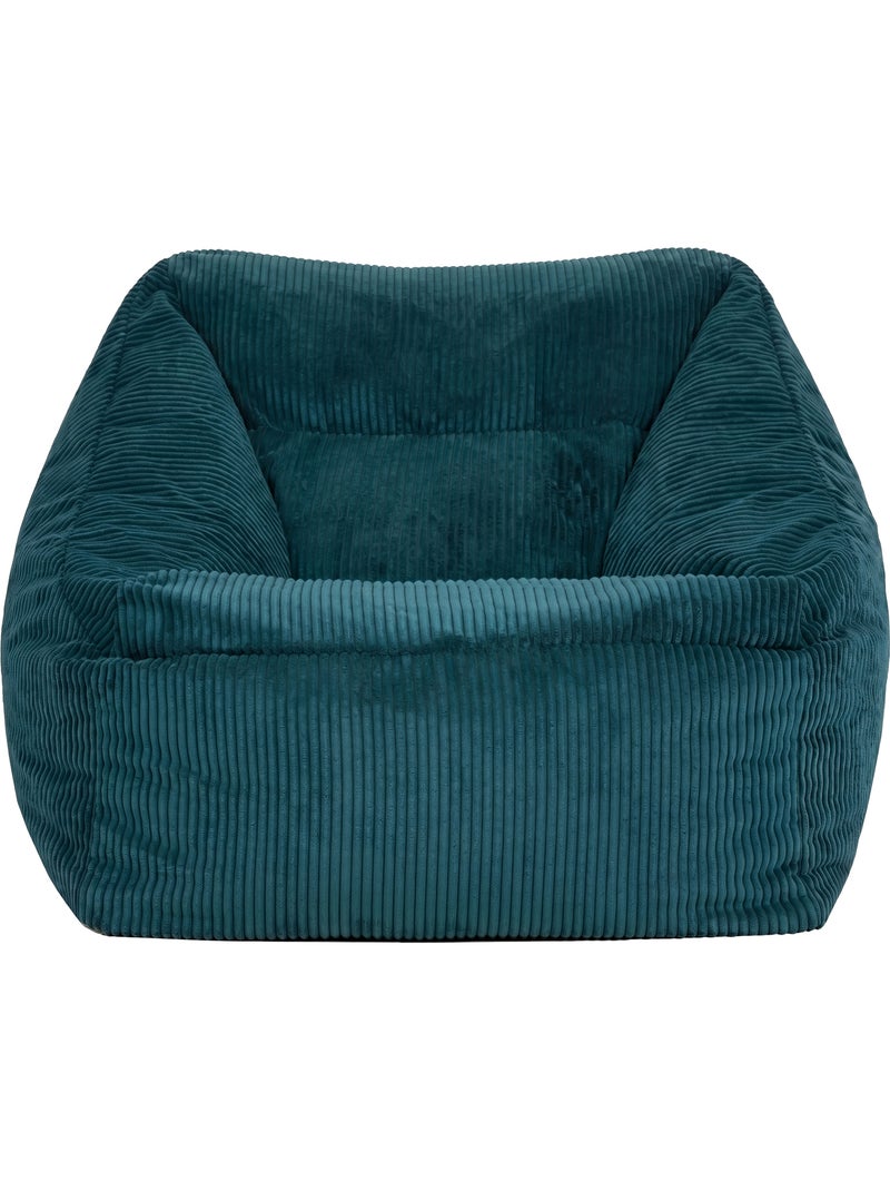 Pouf fauteuil salon natalia en velours côtelé - icon Bleu canard - Kiabi