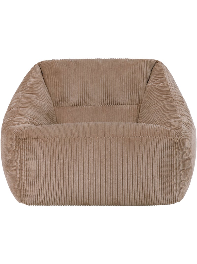 Pouf fauteuil salon natalia en velours côtelé - icon Moka - Kiabi