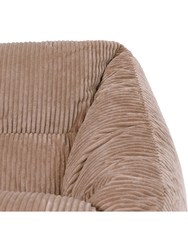 Pouf fauteuil salon natalia en velours côtelé - icon Moka - Kiabi