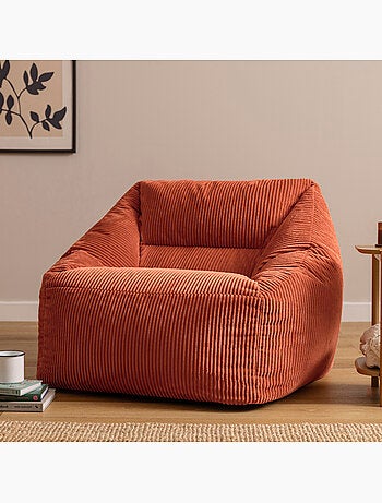 Pouf fauteuil salon natalia en velours côtelé - icon