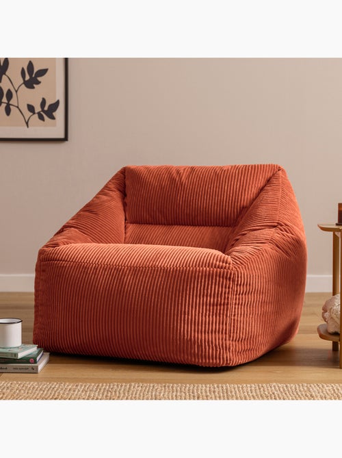 Pouf fauteuil salon natalia en velours côtelé - icon - Kiabi