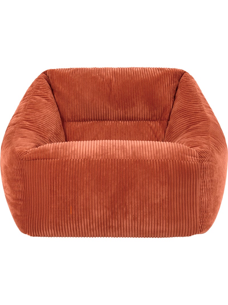 Pouf fauteuil salon natalia en velours côtelé - icon Terracotta - Kiabi