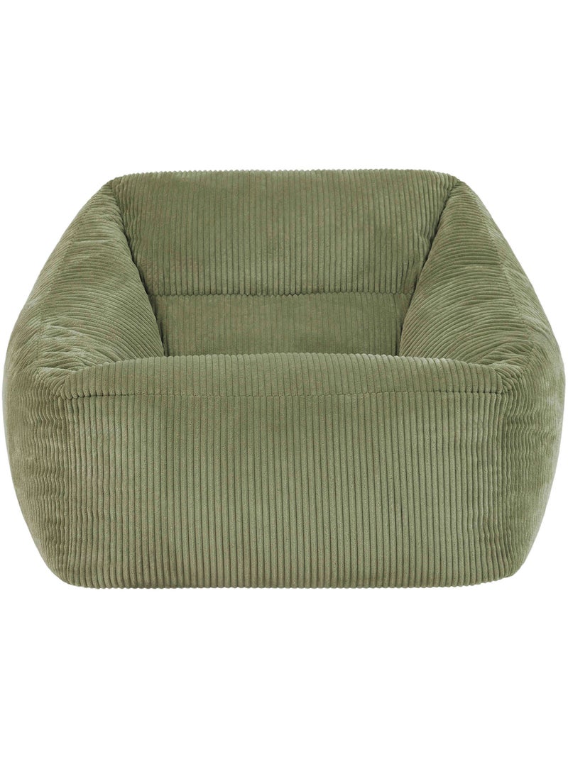 Pouf fauteuil salon natalia en velours côtelé - icon Vert Sauge - Kiabi