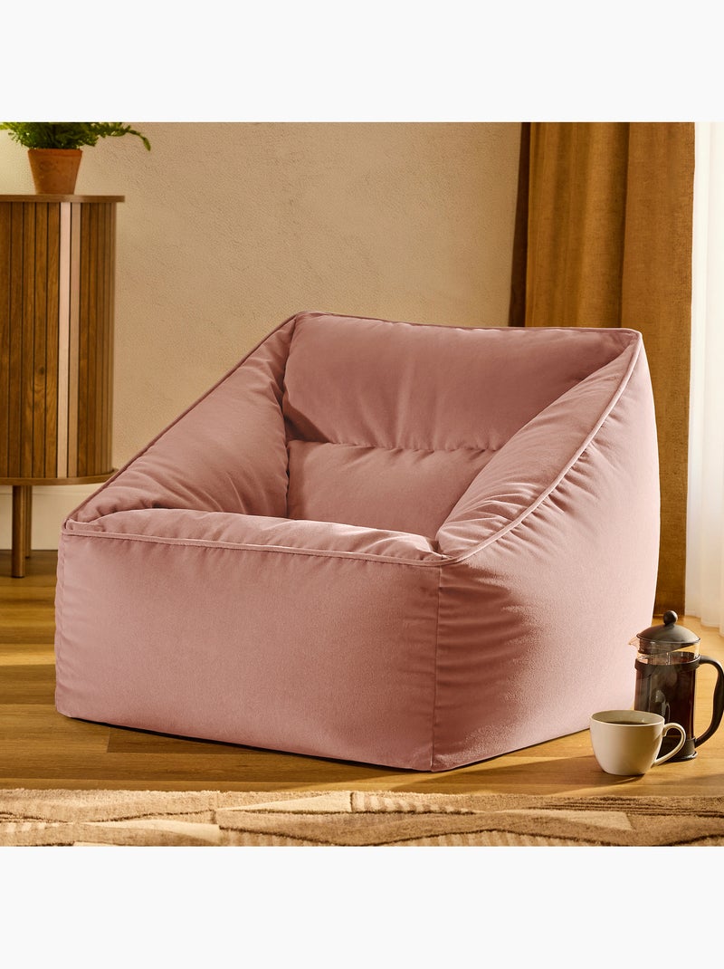 Pouf fauteuil salon natalia en velours mat - icon Rose clair - Kiabi