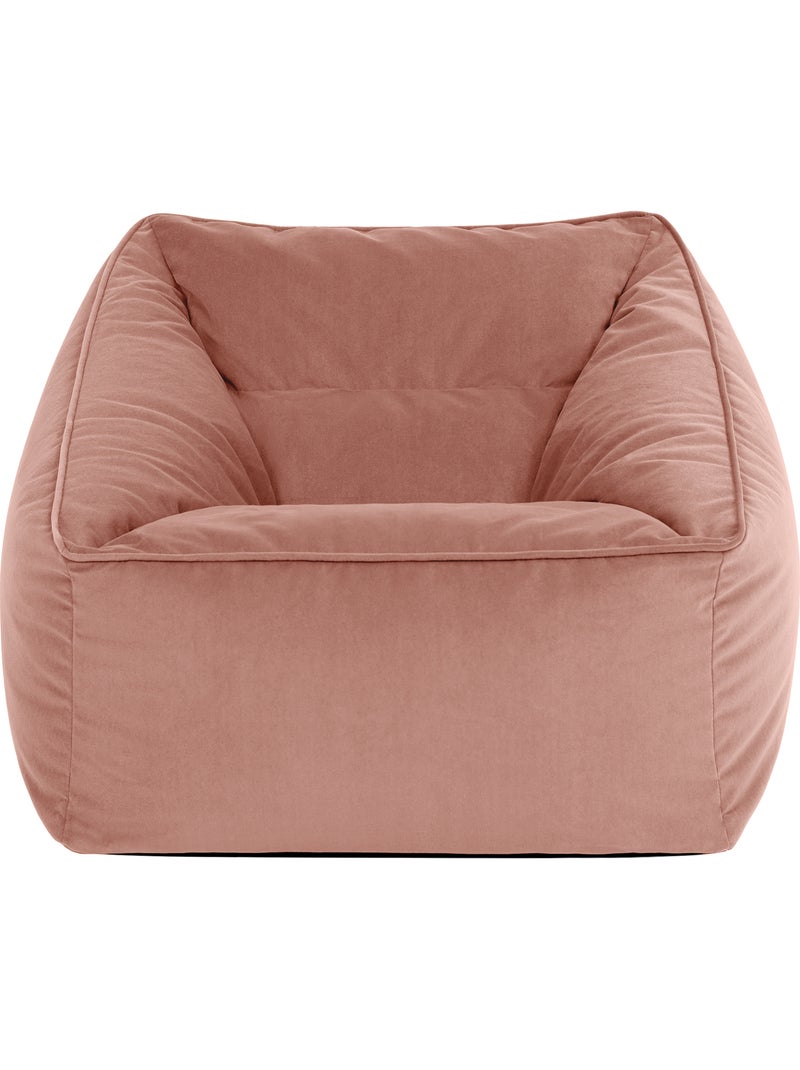Pouf fauteuil salon natalia en velours mat - icon Rose clair - Kiabi