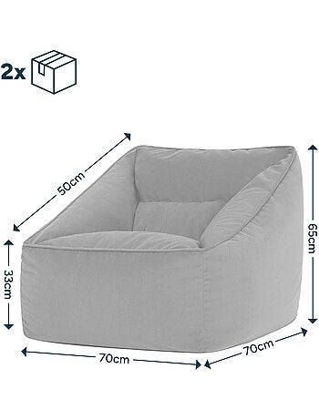 Pouf fauteuil salon natalia en velours mat - icon