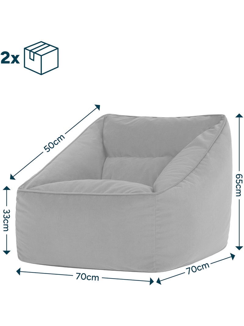Pouf fauteuil salon natalia en velours mat - icon Vert olive - Kiabi