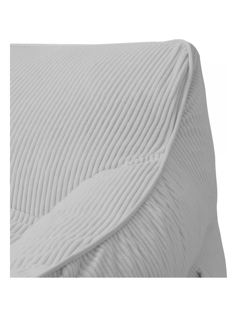 Pouf fauteuil velours côtelé - Bananair Gris clair - Kiabi