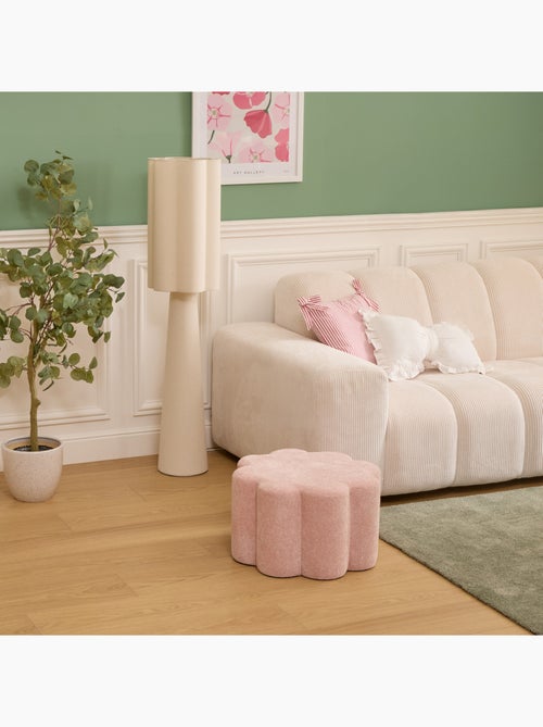 Pouf fleur en tissu décoratif - Kiabi
