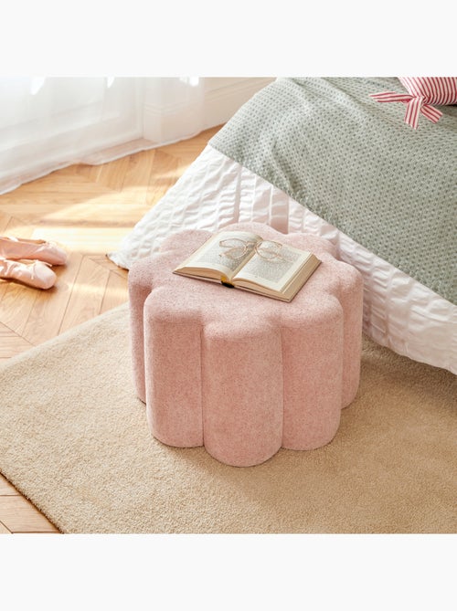 Pouf fleur en tissu décoratif - Kiabi