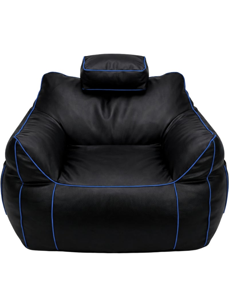 Pouf gaming en similicuir 100x110 cm Bleu - Kiabi