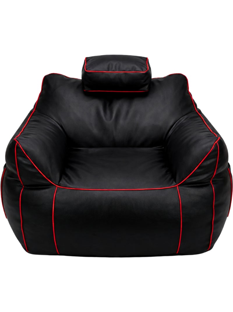 Pouf gaming en similicuir 100x110 cm Rouge - Kiabi
