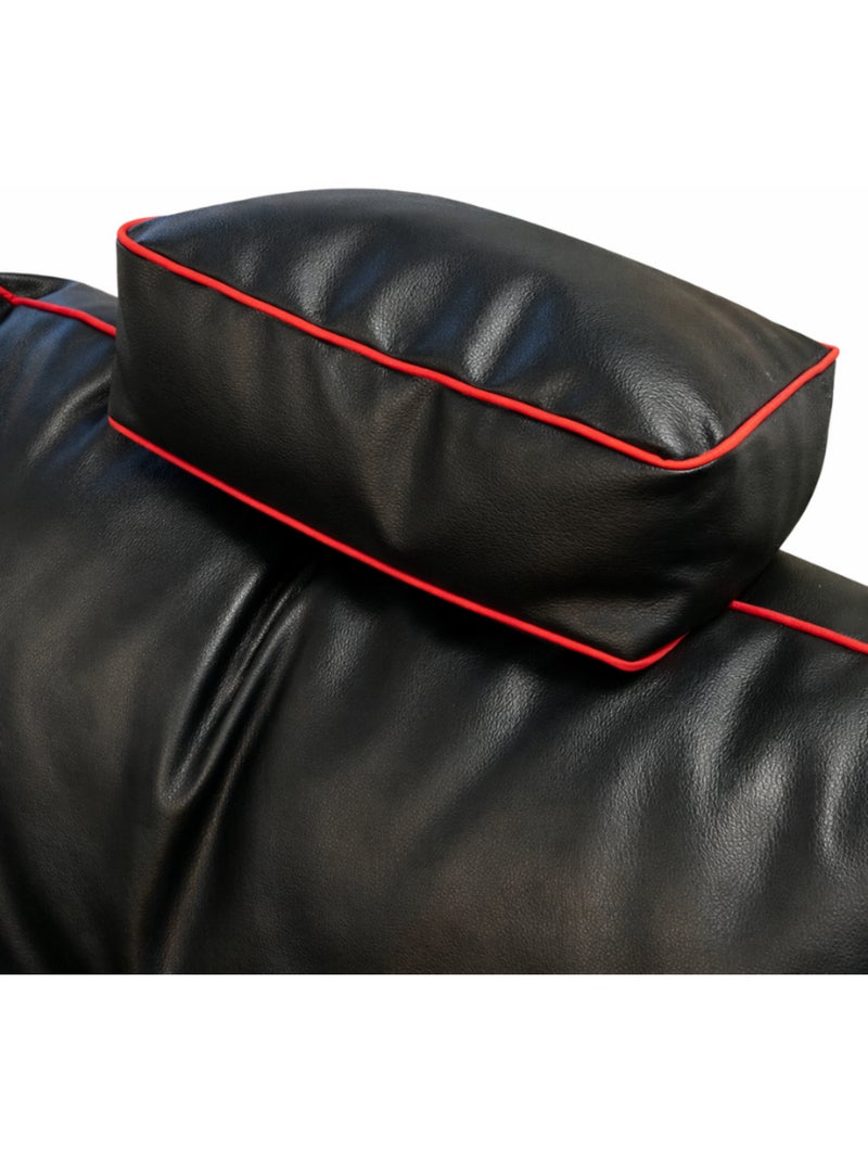 Pouf gaming en similicuir 100x110 cm Rouge - Kiabi
