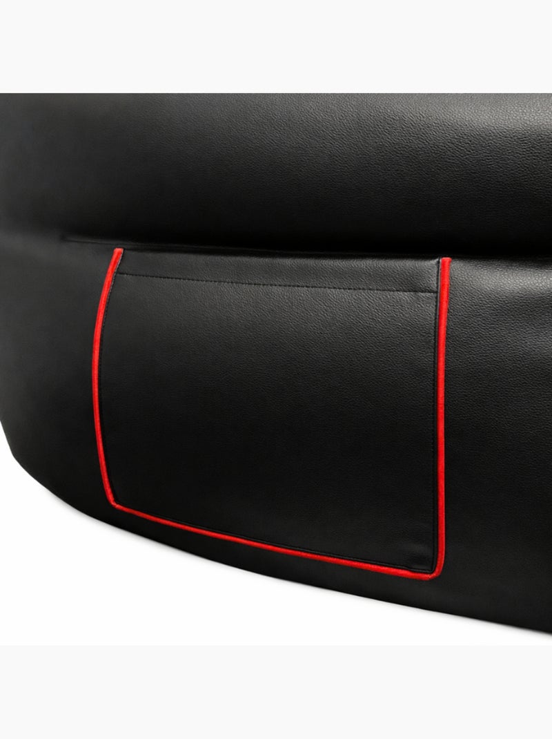 Pouf gaming en similicuir 100x110 cm Rouge - Kiabi