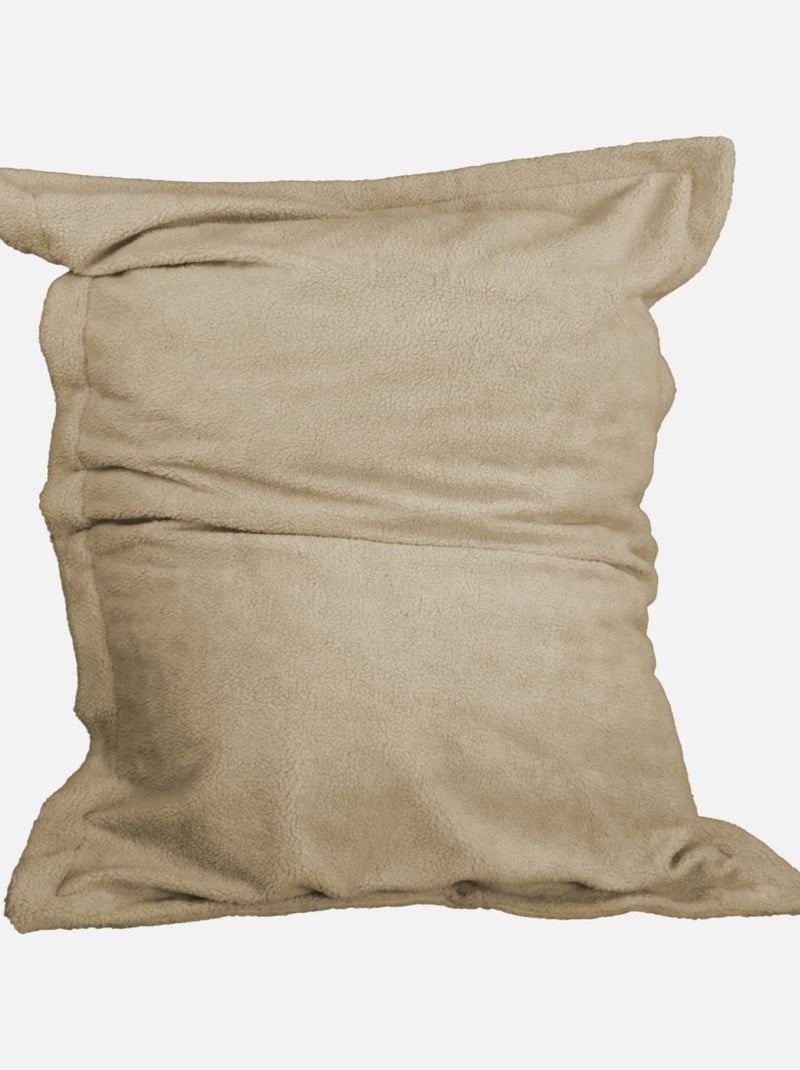 Pouf géant XXL, fauteuil d'intérieur déhoussable - Sherpa - Vivezen Beige - Kiabi
