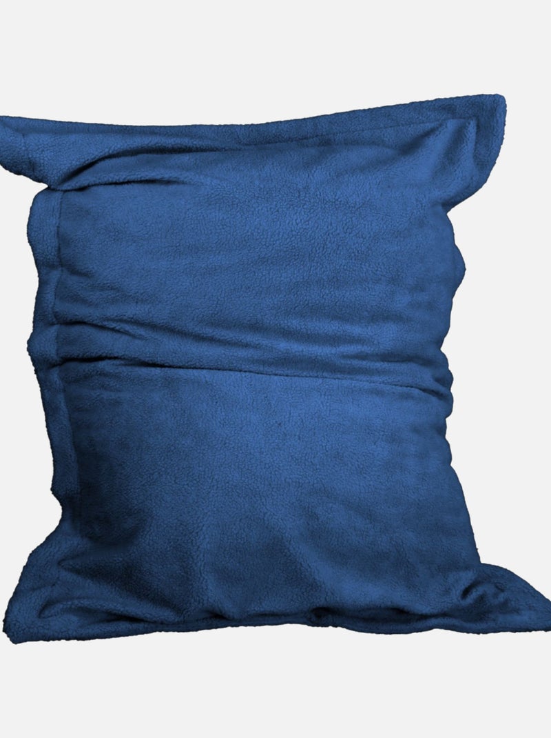 Pouf géant XXL, fauteuil d'intérieur déhoussable - Sherpa - Vivezen Bleu marine - Kiabi