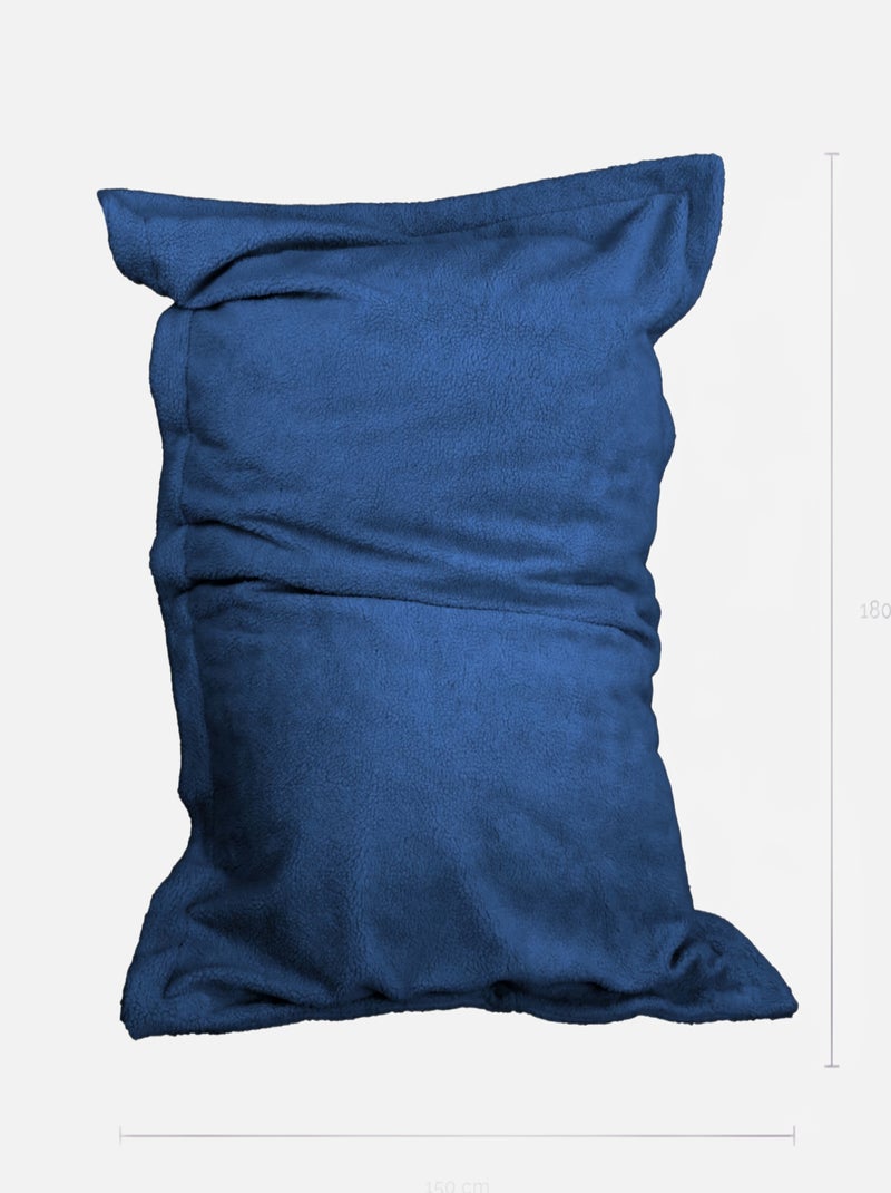 Pouf géant XXL, fauteuil d'intérieur déhoussable - Sherpa - Vivezen Bleu marine - Kiabi