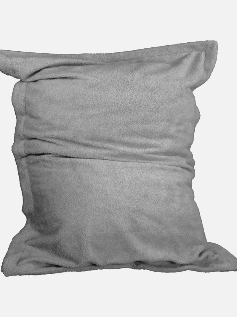 Pouf géant XXL, fauteuil d'intérieur déhoussable - Sherpa - Vivezen Gris - Kiabi