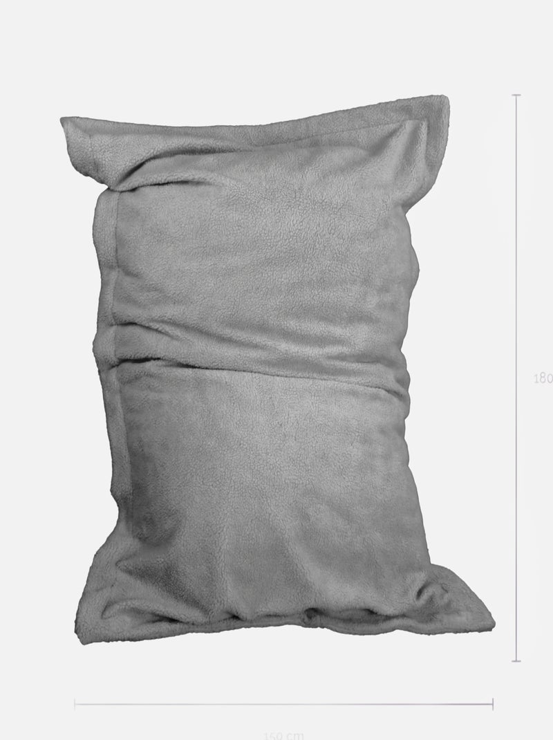 Pouf géant XXL, fauteuil d'intérieur déhoussable - Sherpa - Vivezen Gris - Kiabi