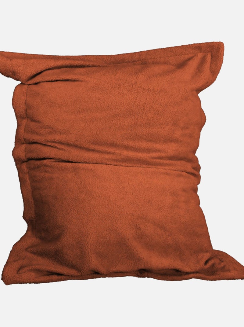 Pouf géant XXL, fauteuil d'intérieur déhoussable - Sherpa - Vivezen Rouge brique - Kiabi