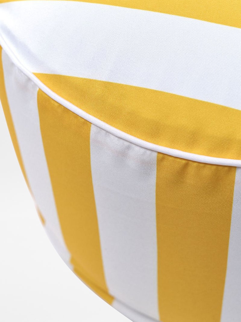 Pouf gonflable à rayures Jaune - Kiabi