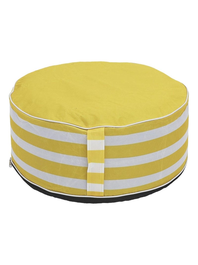 Pouf gonflable à rayures Jaune - Kiabi